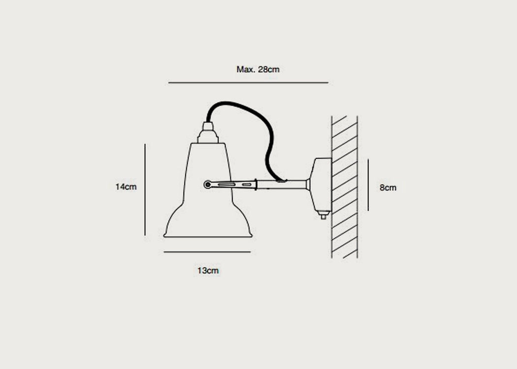 Original 1227 Mini Ceramic Wall Lamp Pure White