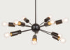 Mega Junction Chandelier 12 Arm Chandelier Black