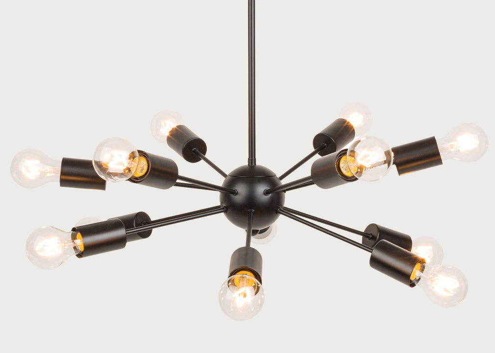 Mega Junction Chandelier 12 Arm Chandelier Black