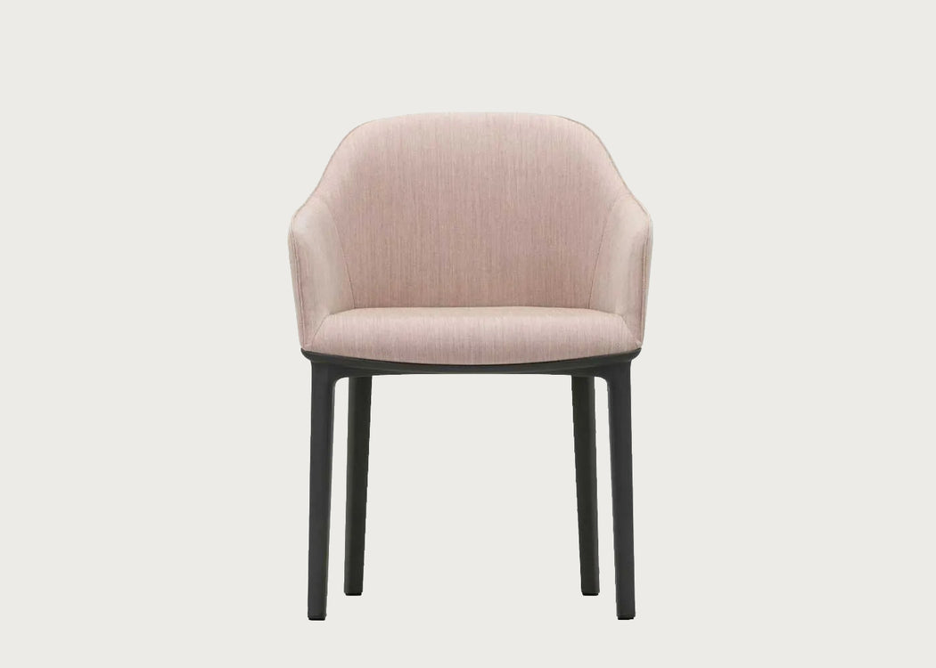 Softshell Armchair Basic Dark and Pale Rose