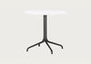 Belleville Round Table White Top Deep Black Base