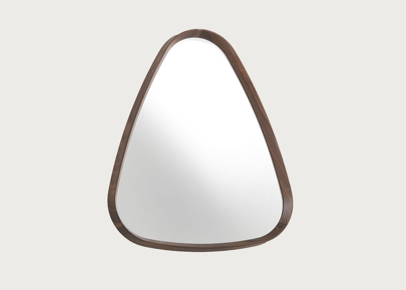 Mix 3 Triangular Wall Mirror Canaletta Walnut