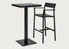 Eos Outdoor Square Bar Table Black