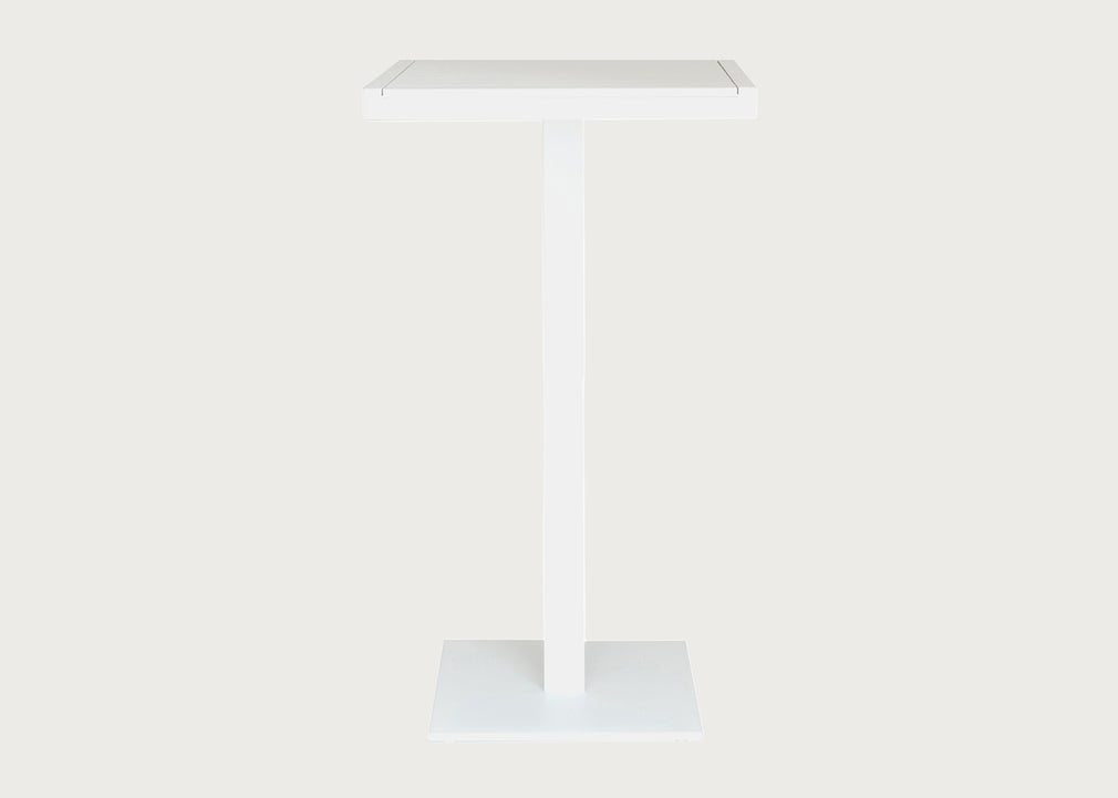 Eos Outdoor Square Bar Table White