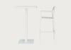Eos Outdoor Square Bar Table White