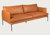 Matera 3 Seater Sofa Daino Leather Treacle / Black