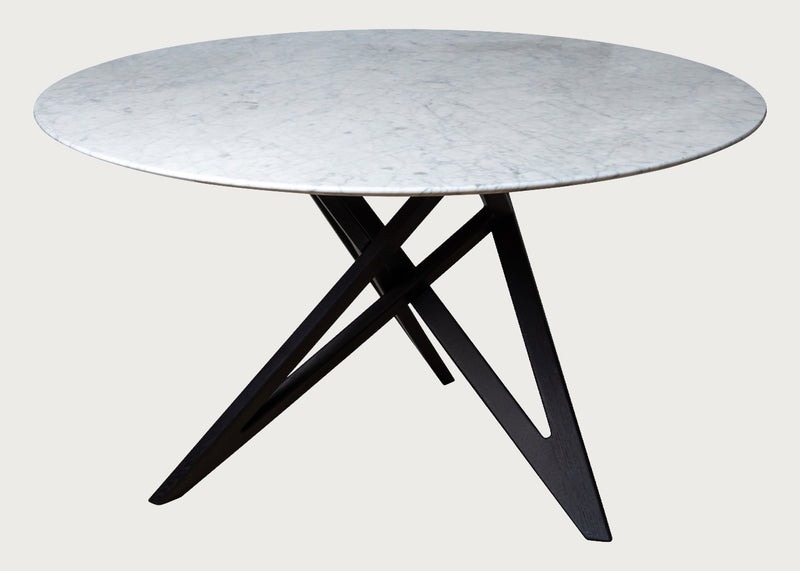 Ennea Round Dining Table Carrara Marble
