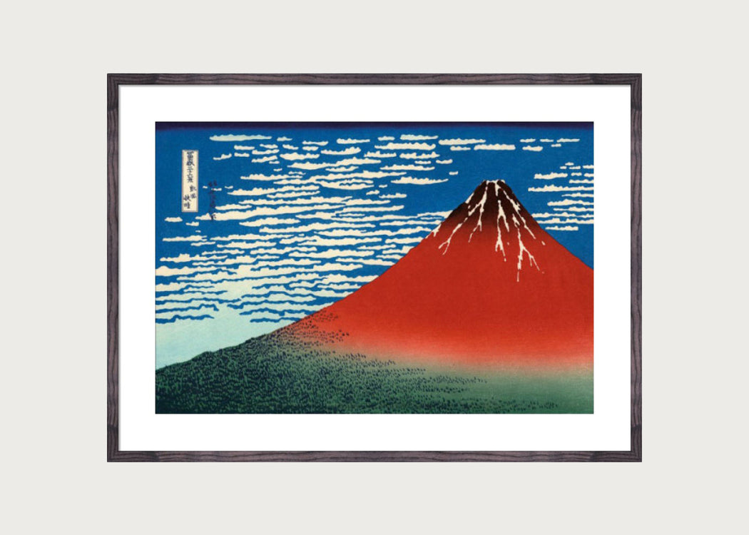 Hokusai Red Fuji Framed Print