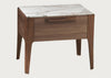 Ziggy Night 1 Bedside Table White Calacatta Gold