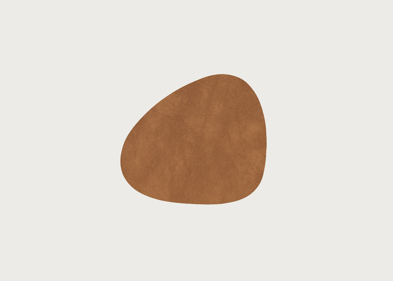 Curve Coaster Natural Leather