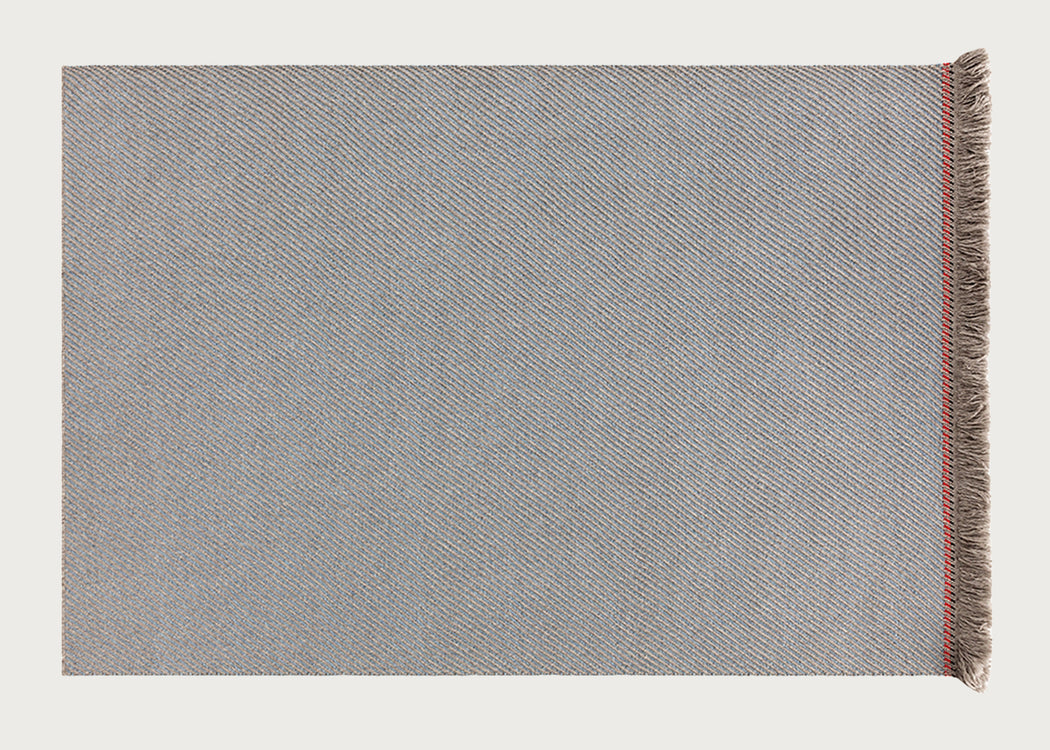 Garden Layers Rug Diagonal Almond Blue
