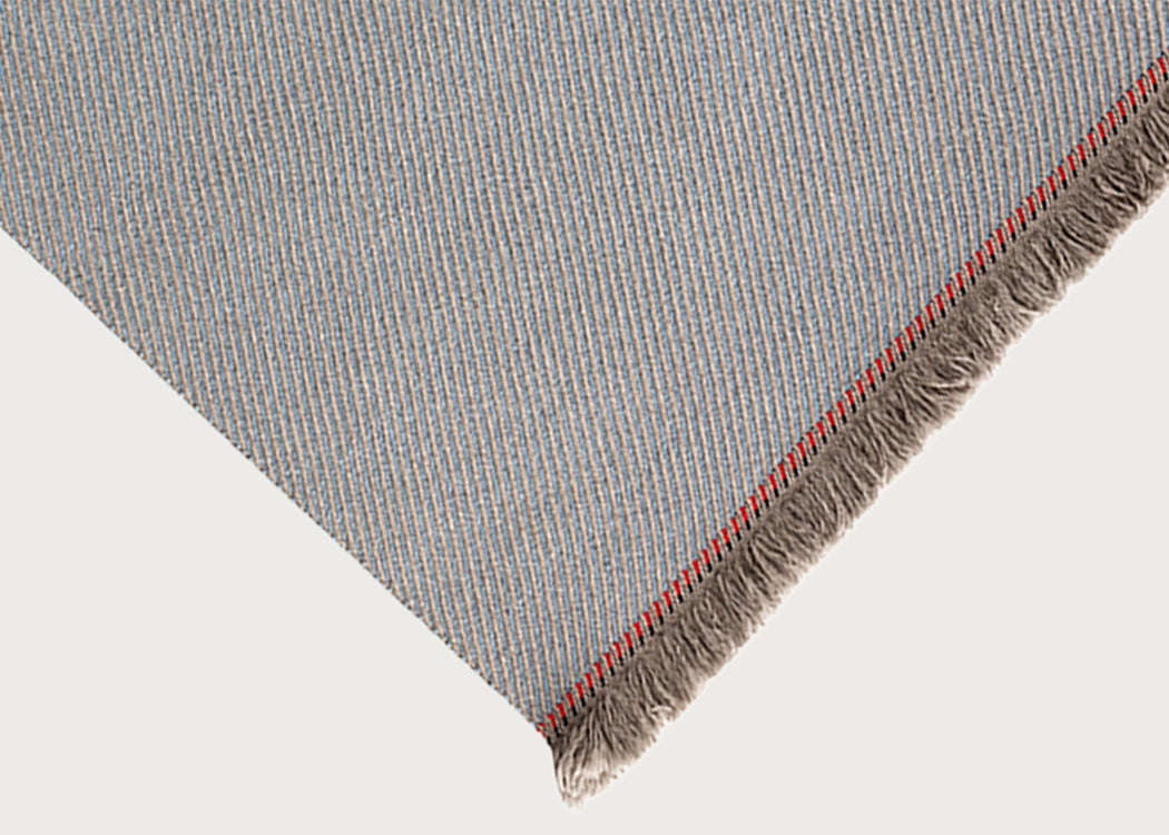 Garden Layers Rug Diagonal Almond Blue