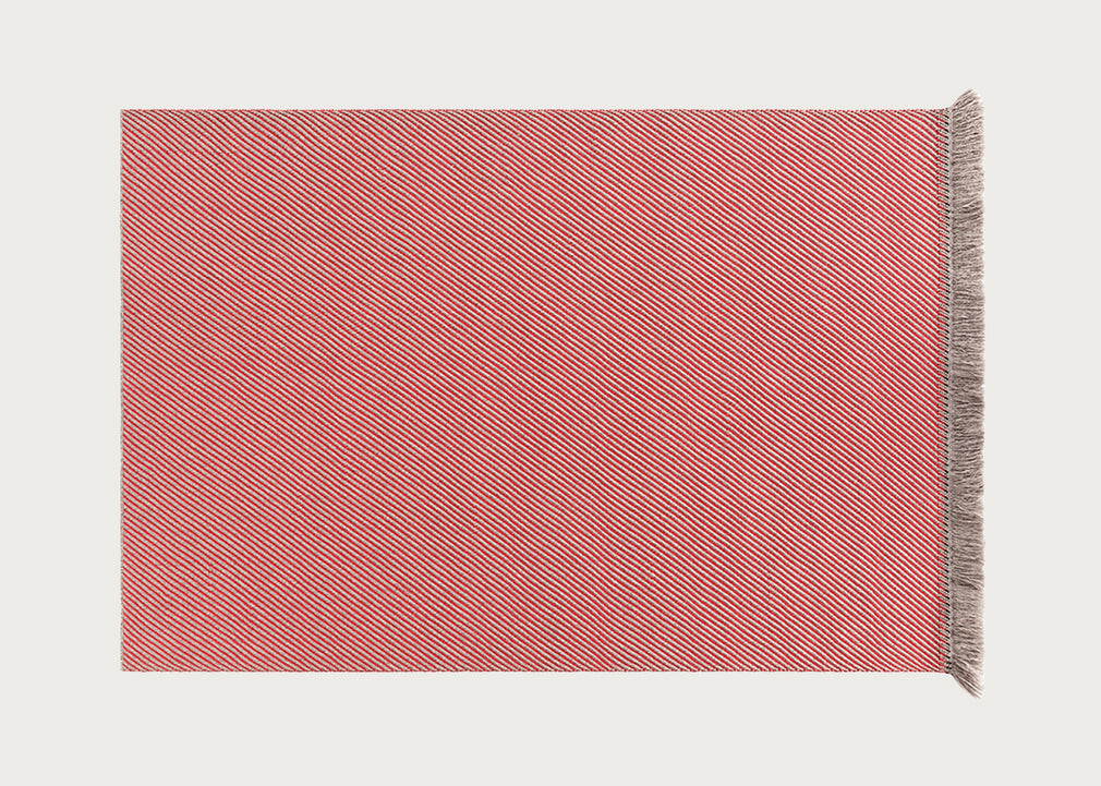 Garden Layers Rug Diagonal Almond Red