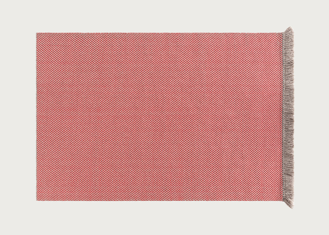 Garden Layers Rug Diagonal Almond Red