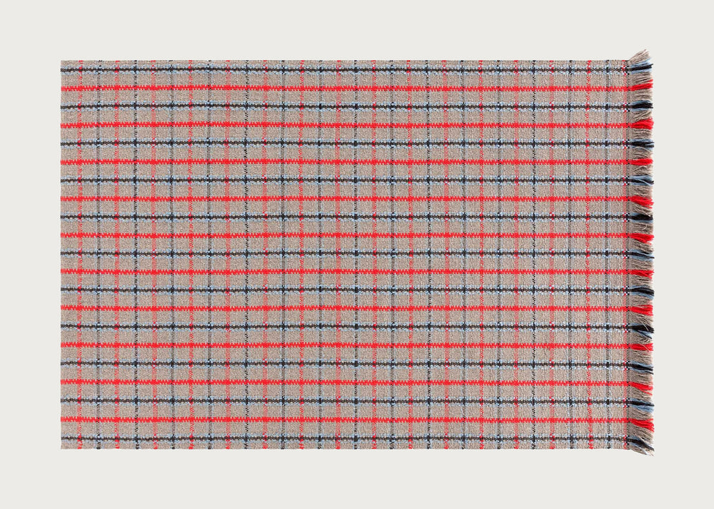 Garden Layers Rug Tartan Blue