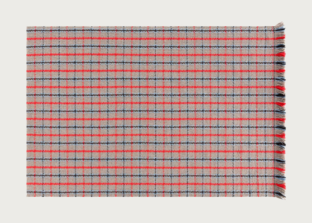 Garden Layers Rug Tartan Blue