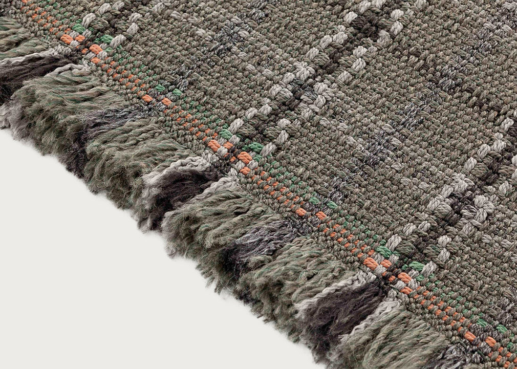 Garden Layers Rug Tartan Green