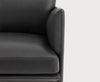 Outline 2 Seater Sofa Refine Leather Black / Black