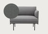 Outline Chair Kvadrat Remix Dark Grey 163 / Black