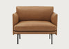 Outline Chair Refine Leather Cognac / Black
