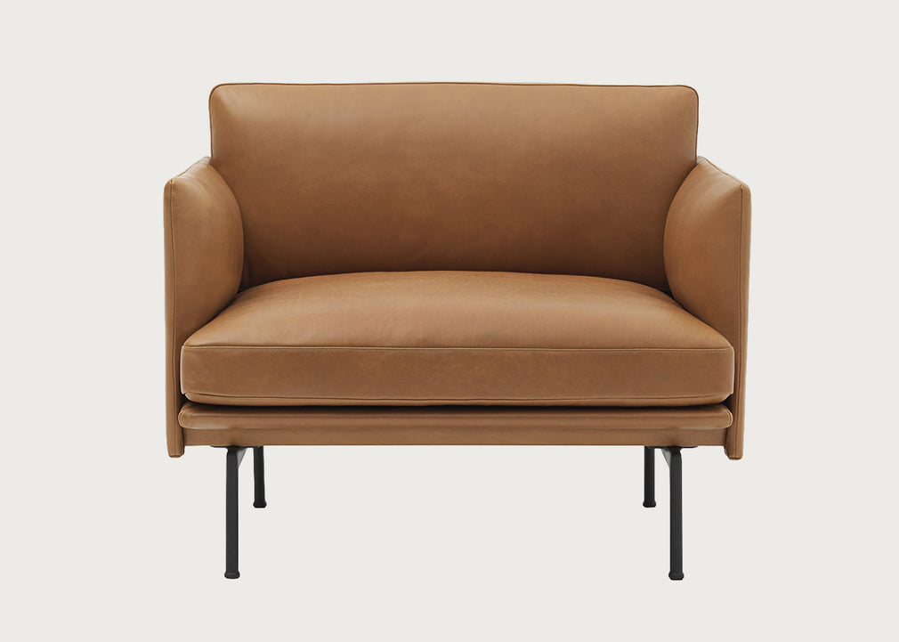 Outline Chair Refine Leather Cognac / Black