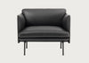 Outline Chair Refine Leather Black / Black