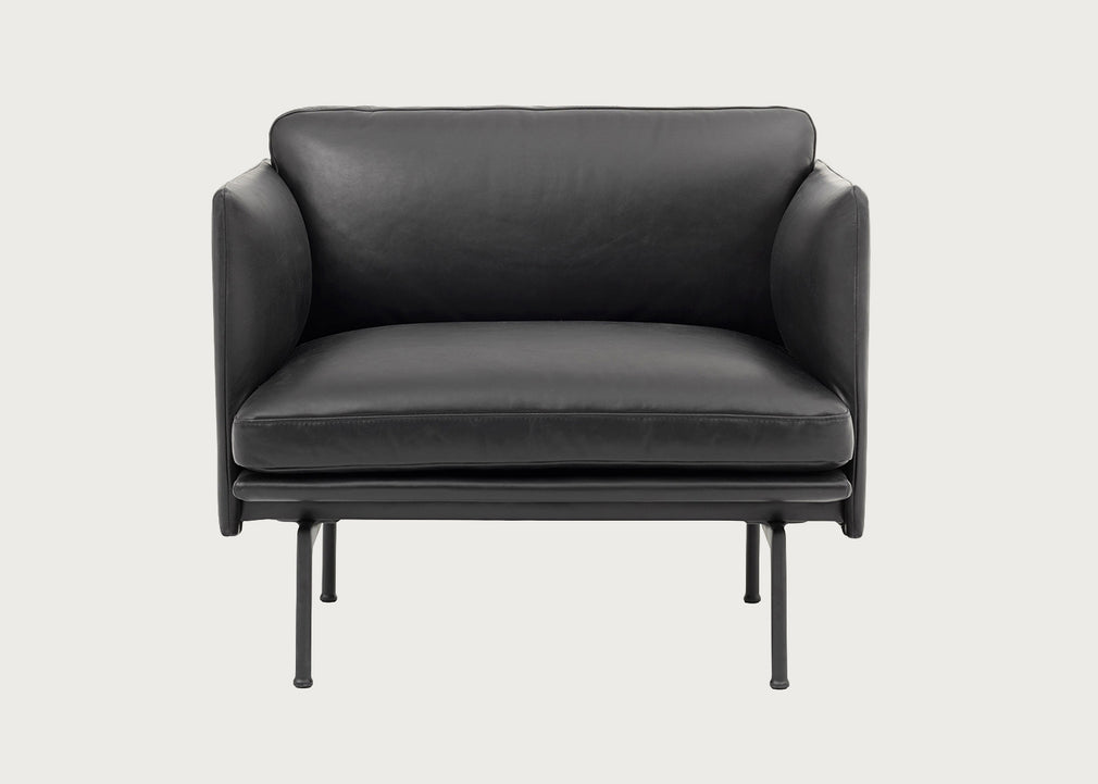 Outline Chair Refine Leather Black / Black