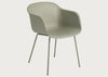 Fiber Armchair Tube Base Dusty Green