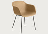 Fiber Armchair Tube Base Ochre And Black