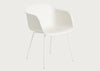 Fiber Armchair Tube Base White