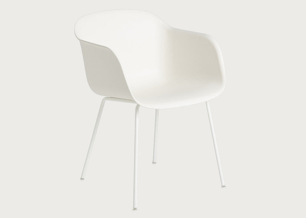 Fiber Armchair Tube Base White