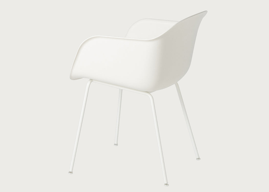 Fiber Armchair Tube Base White