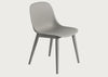 Fiber Side Chair Wood Base Grey