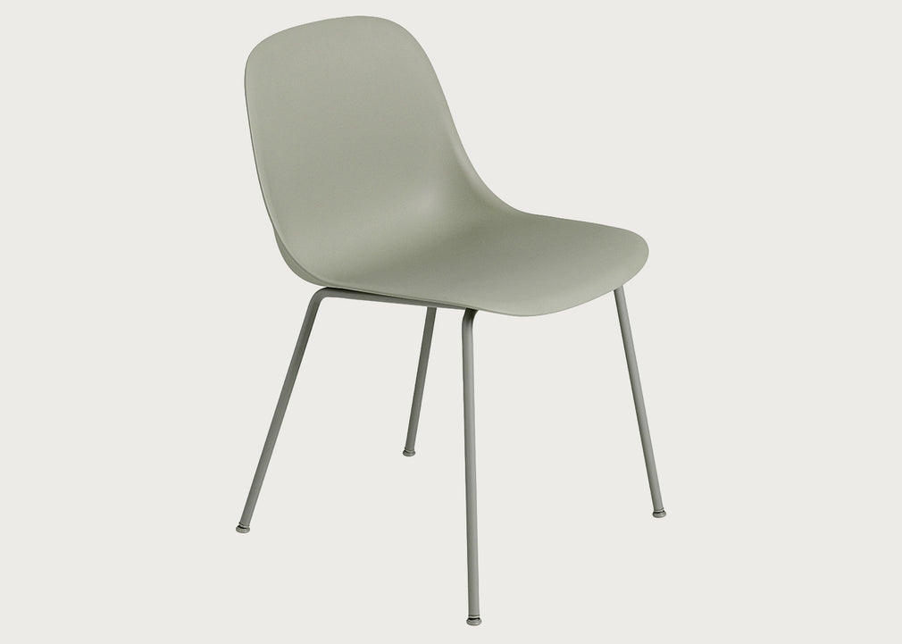 Fiber Side Chair Tube Base Dusty Green
