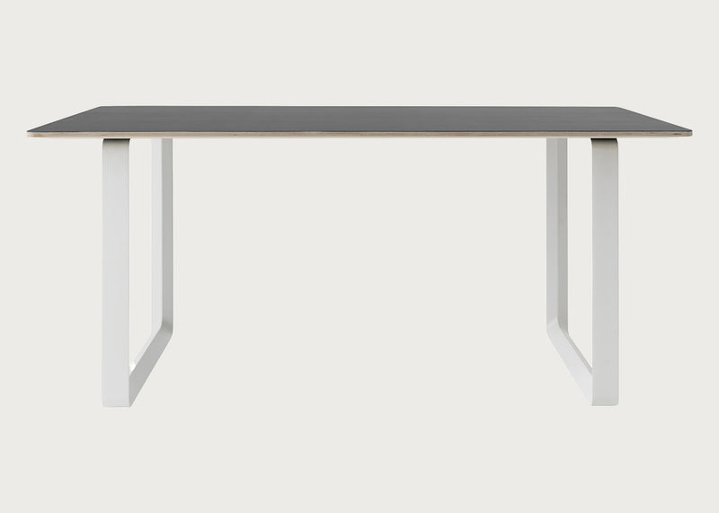 70/70 Table Black / 170 x 85cm / White