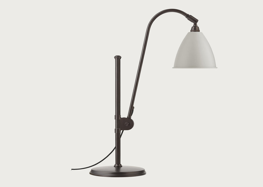 Bestlite BL1 Table Lamp Black Brass Base Classic White