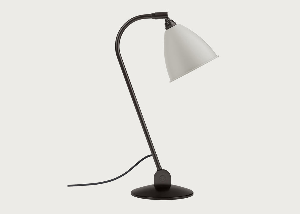 Bestlite BL2 Table Lamp Black Brass Base Classic White