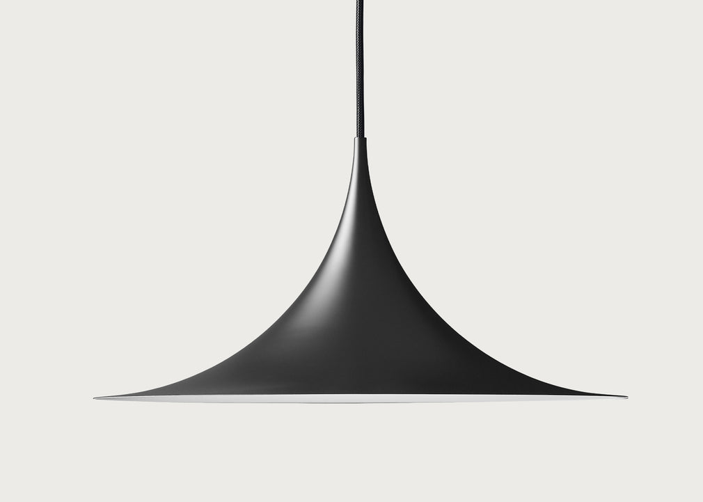 Semi Pendant Light Matt Black / Medium