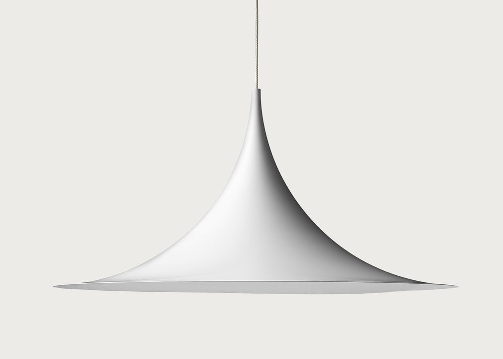 Semi Pendant Light Matt White / Medium