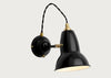 Original 1227 Brass Wall Light Jet Black