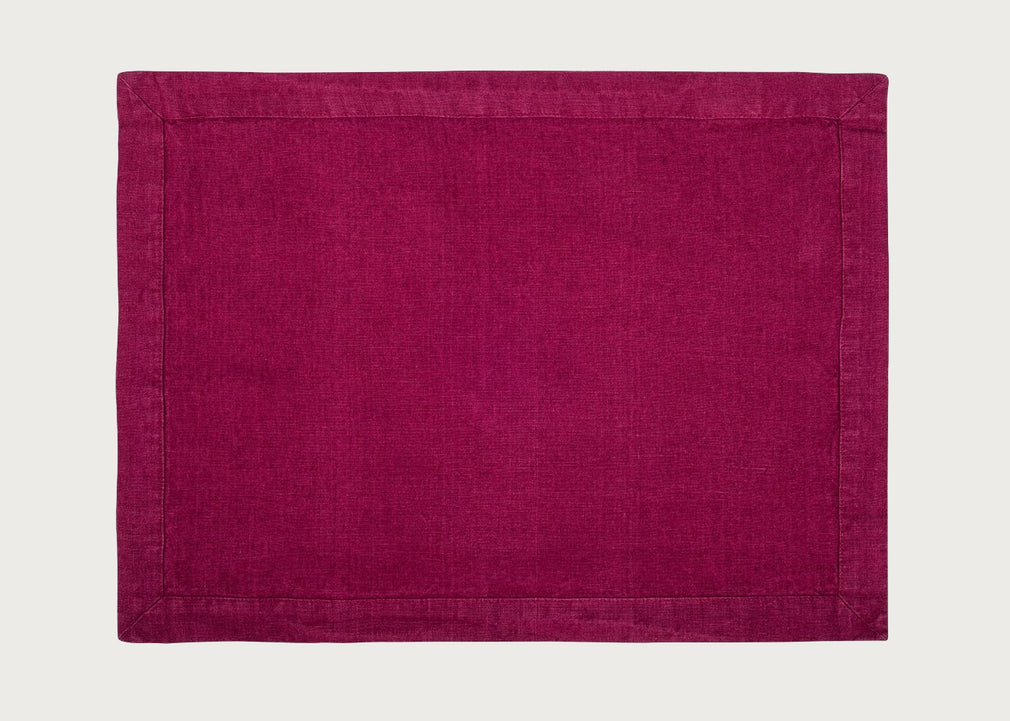 Heal's Linen Placemat Wine Red Linen