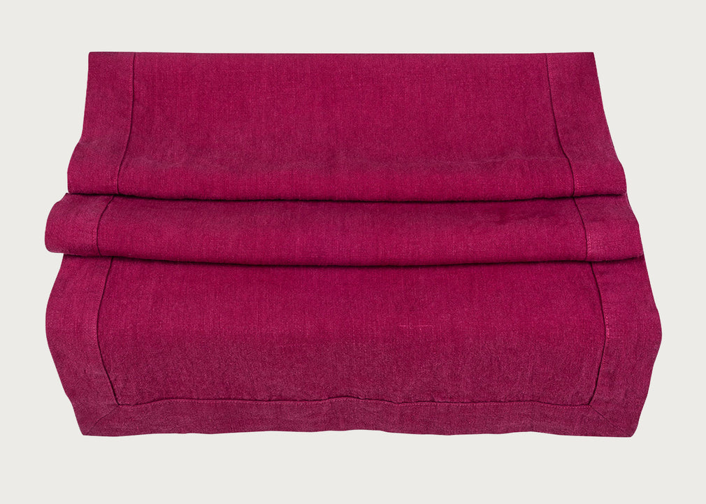 Heal's Linen Runner Wine Red Linen