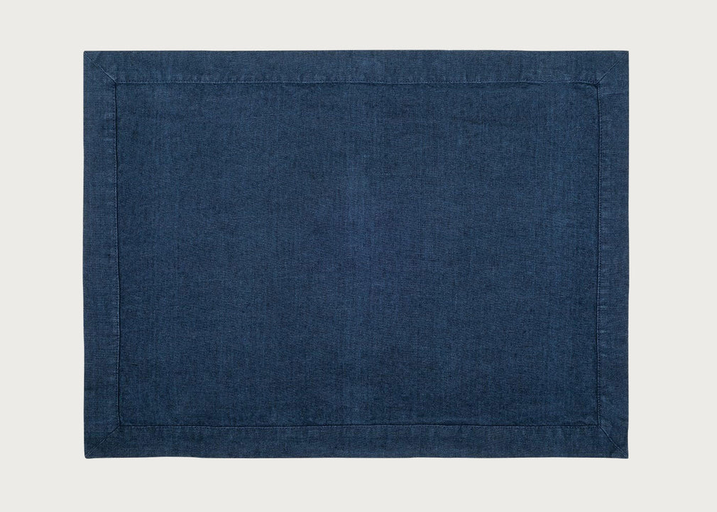 Heal's Linen Placemat Midnight Blue Linen