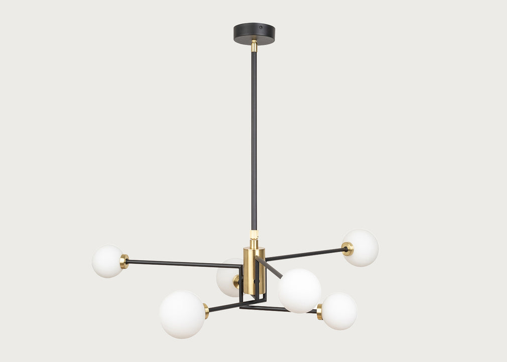 Balance Multi Arm Chandelier Black