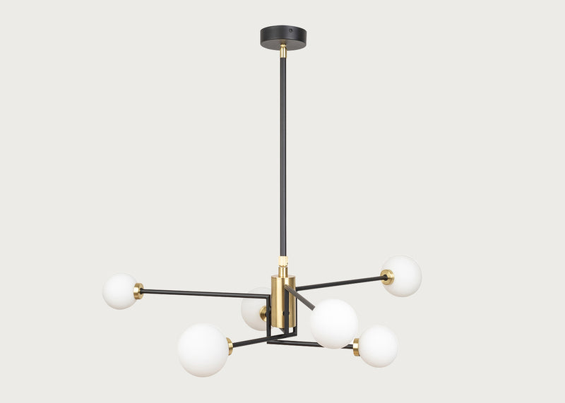 Balance Multi Arm Chandelier Black