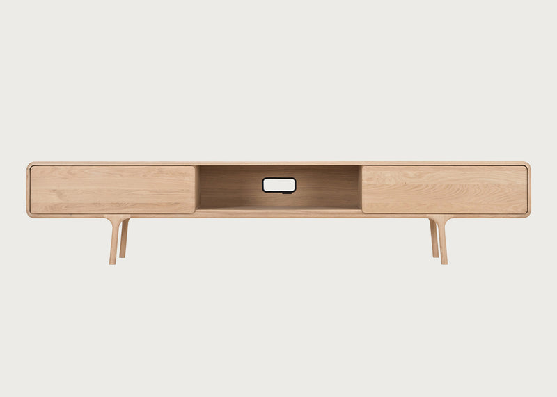Fawn Lowboard 2 Drawers TV Unit White Oiled Oak