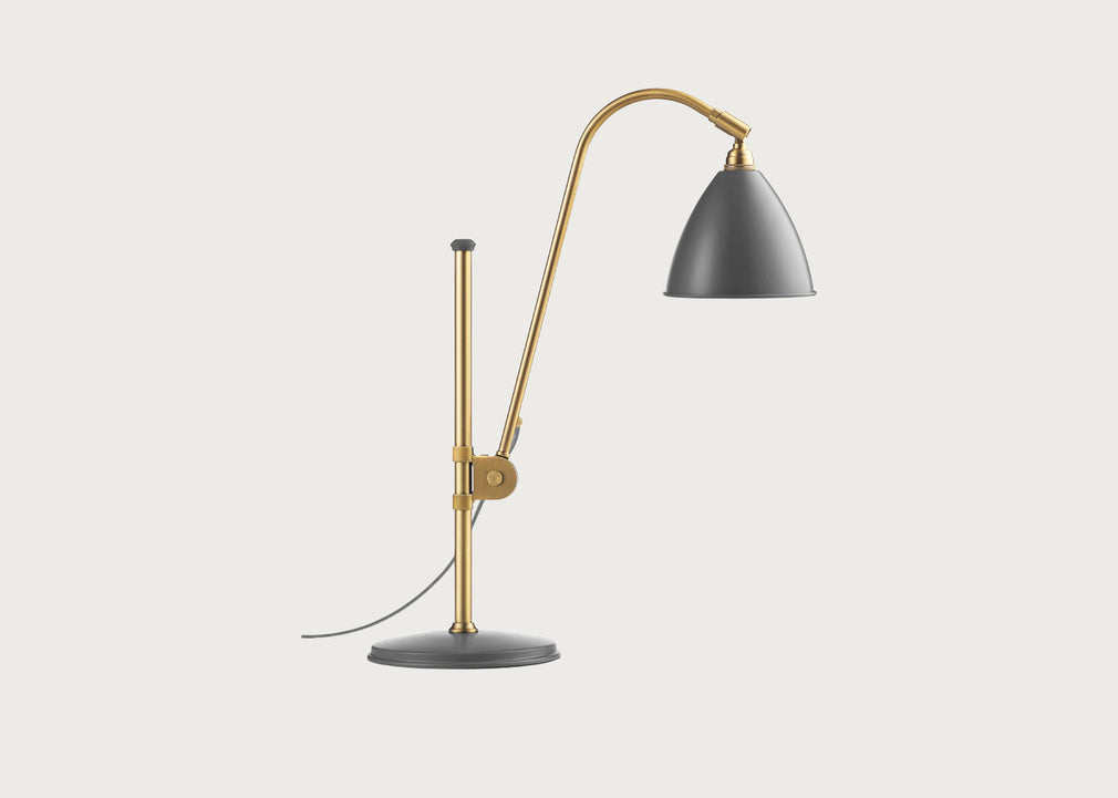 Bestlite BL1 Table Lamp Brass Base Grey