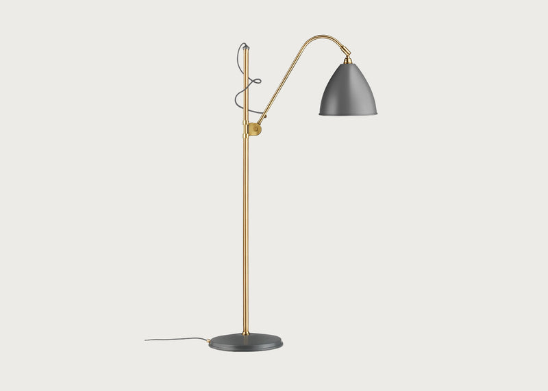 Bestlite BL3 Floor Lamp Brass Base Grey