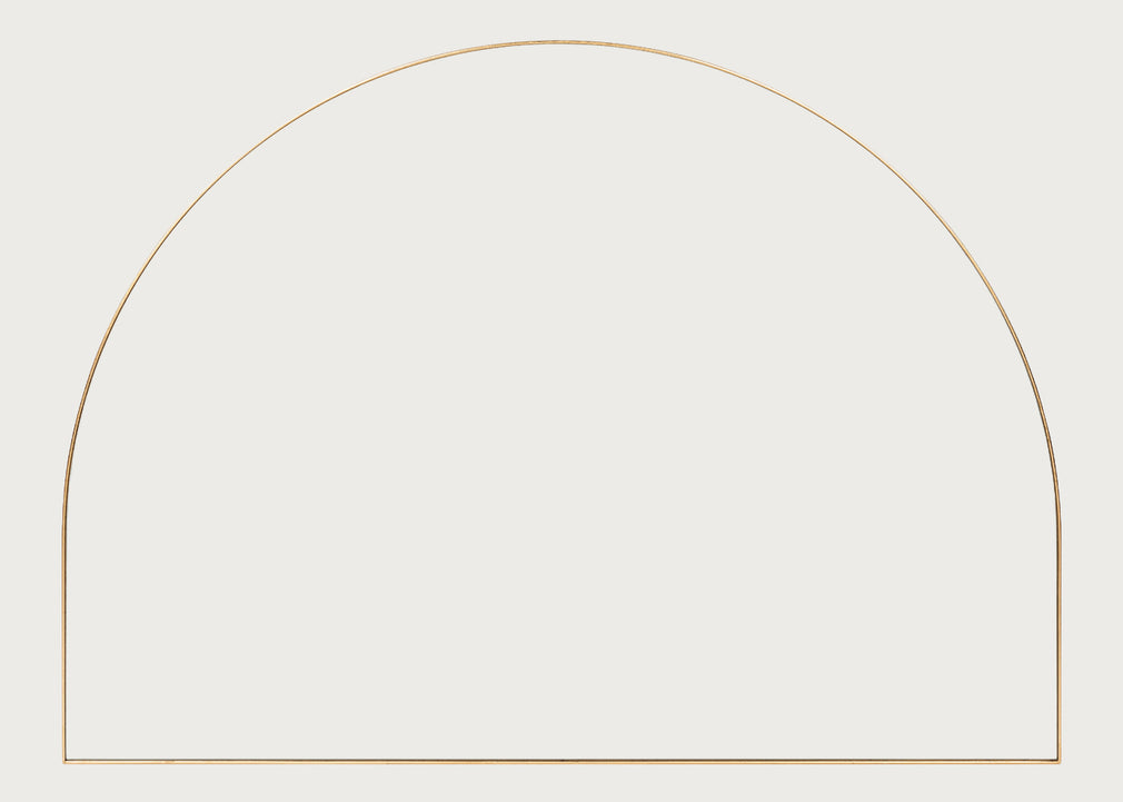 Fine Edge Mirror Over Mantle Gold / Medium