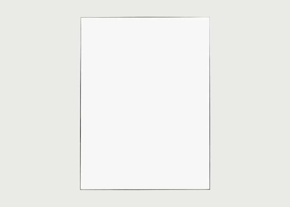 Fine Edge Mirror Rectangular Silver / 100cm / 75cm